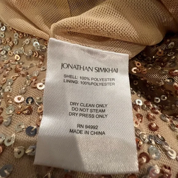 Jonathan Simkhai Sequin Embellished Top in Gold and Silver - Picture 5 of 7